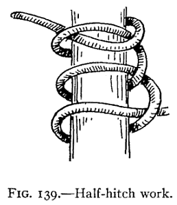 Illustration: FIG. 139.—Half-hitch work.