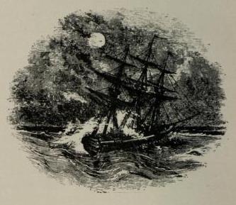 Ship under a moon