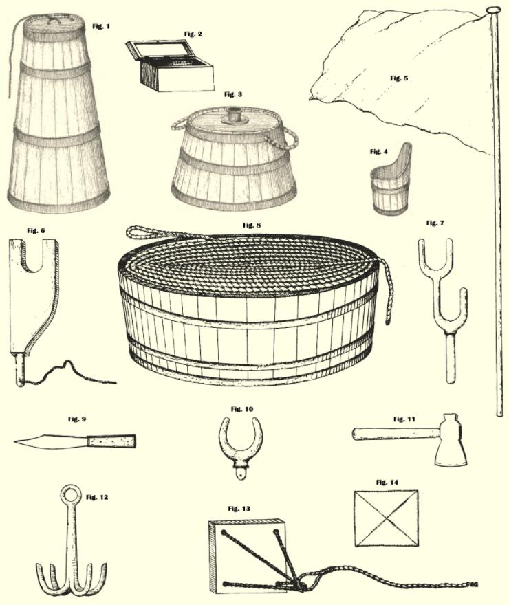 Articles of whale- boat gear.