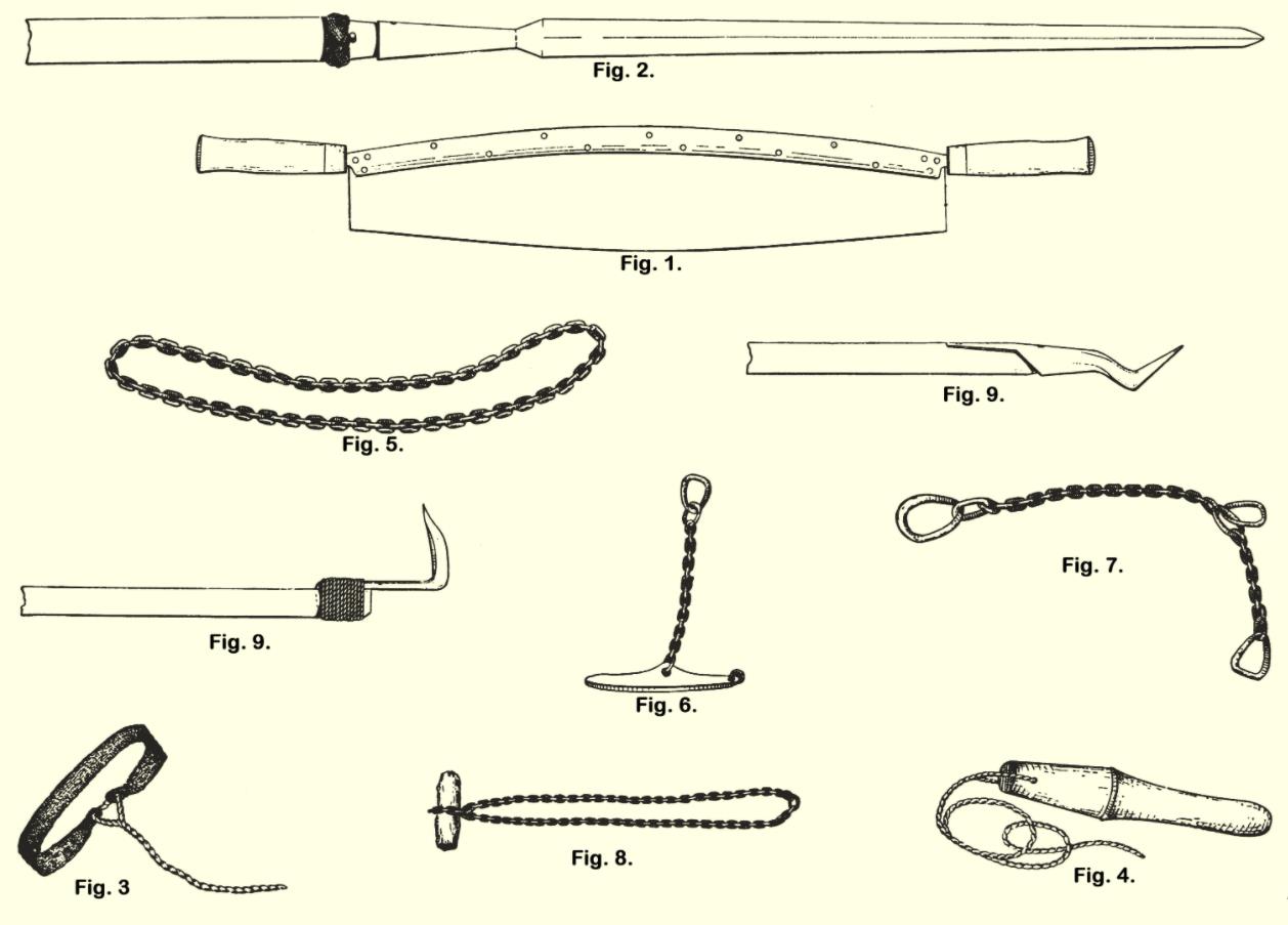 Cutting-tackle used in 'cutting in' the whale.